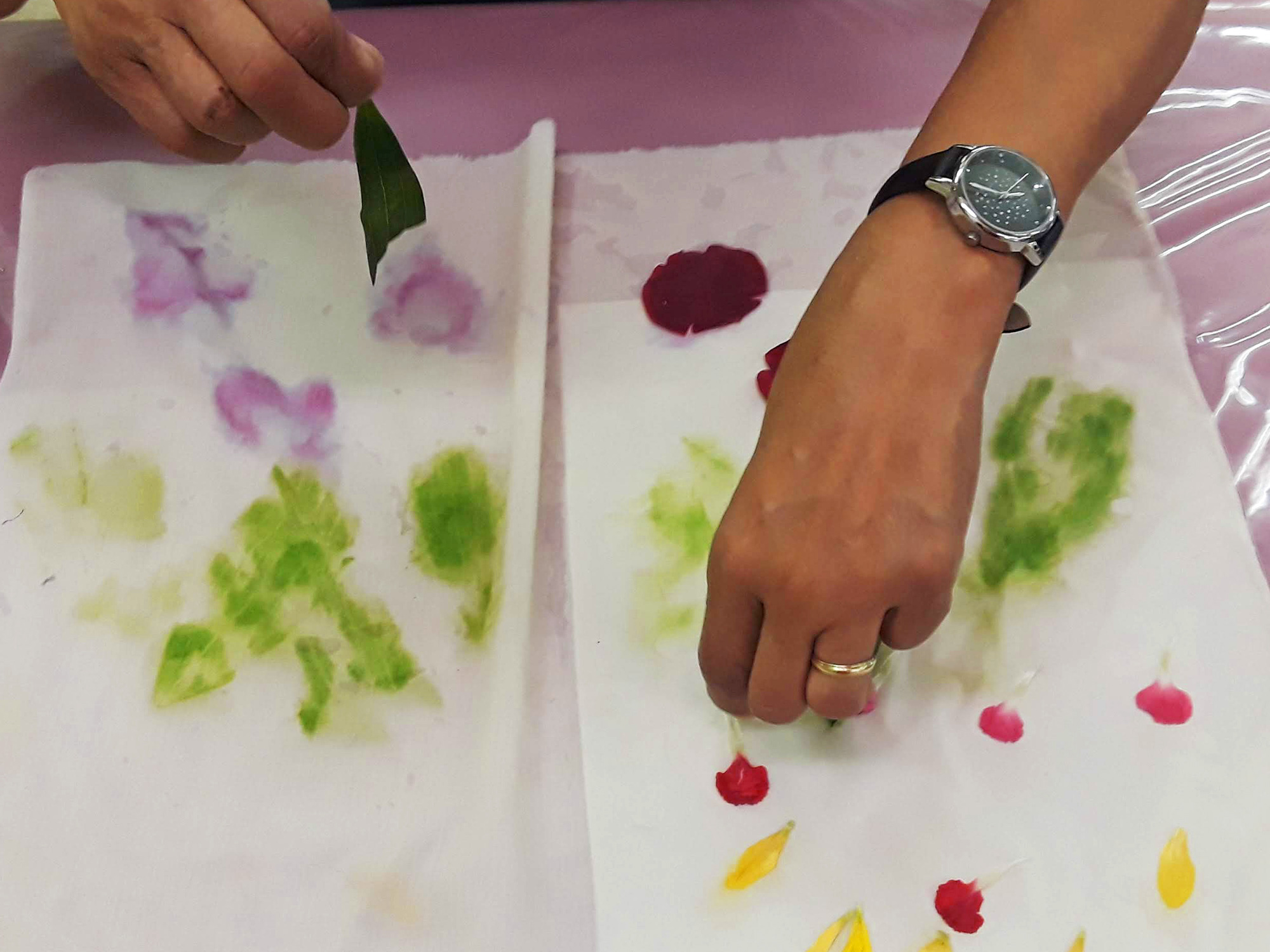 Creating natural dye prints