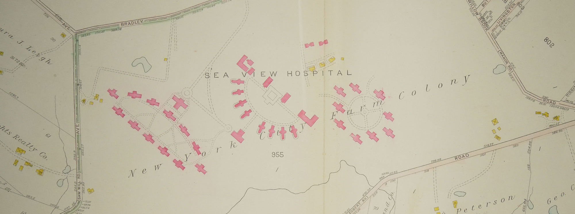 Map of the Grounds of Seaview Hospital