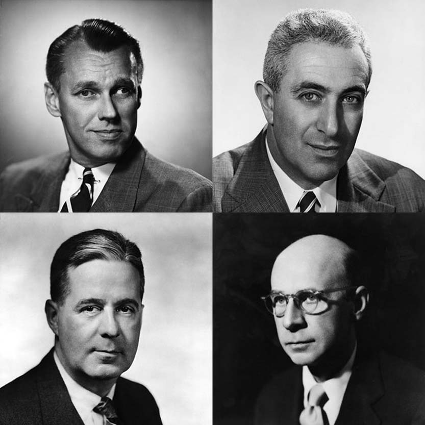 Four portrait photographs of the awardees