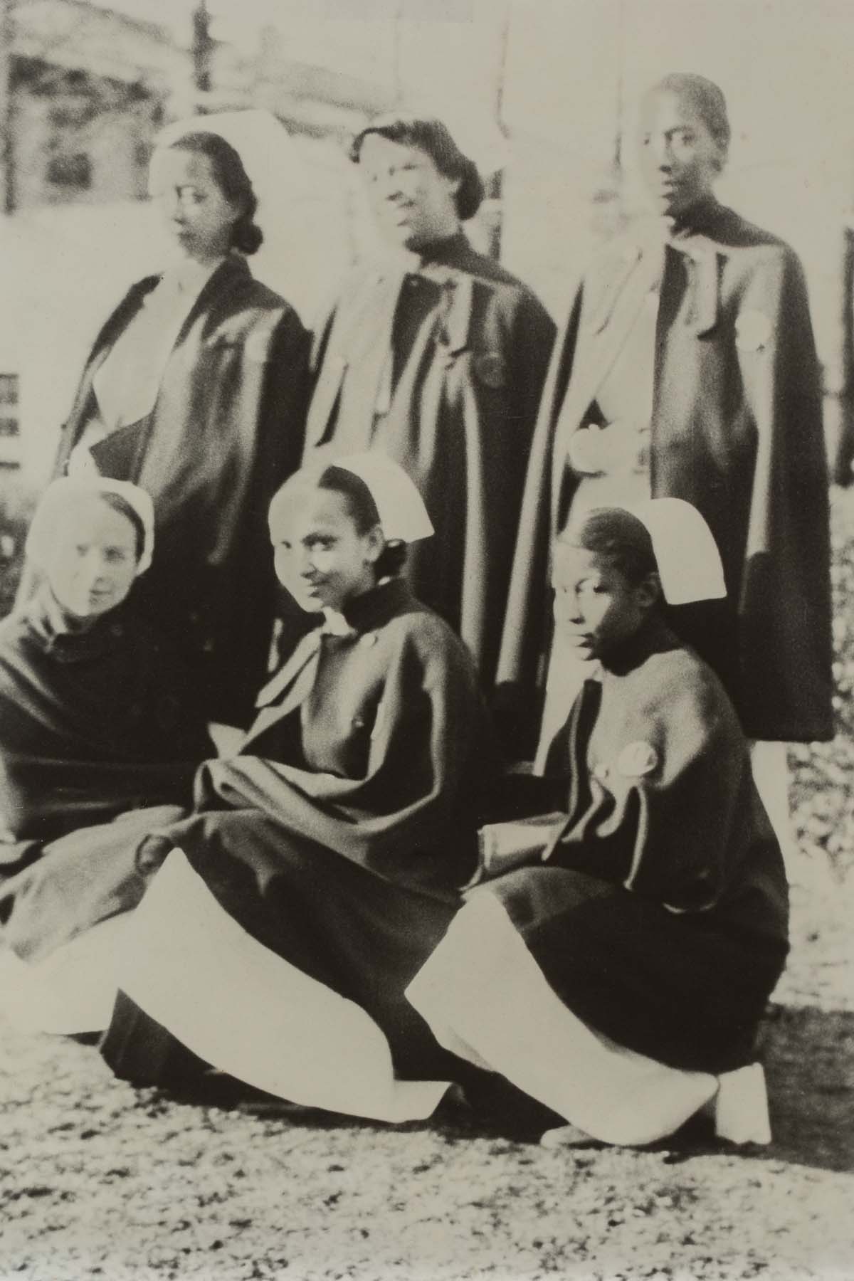 Six nurses in uniform