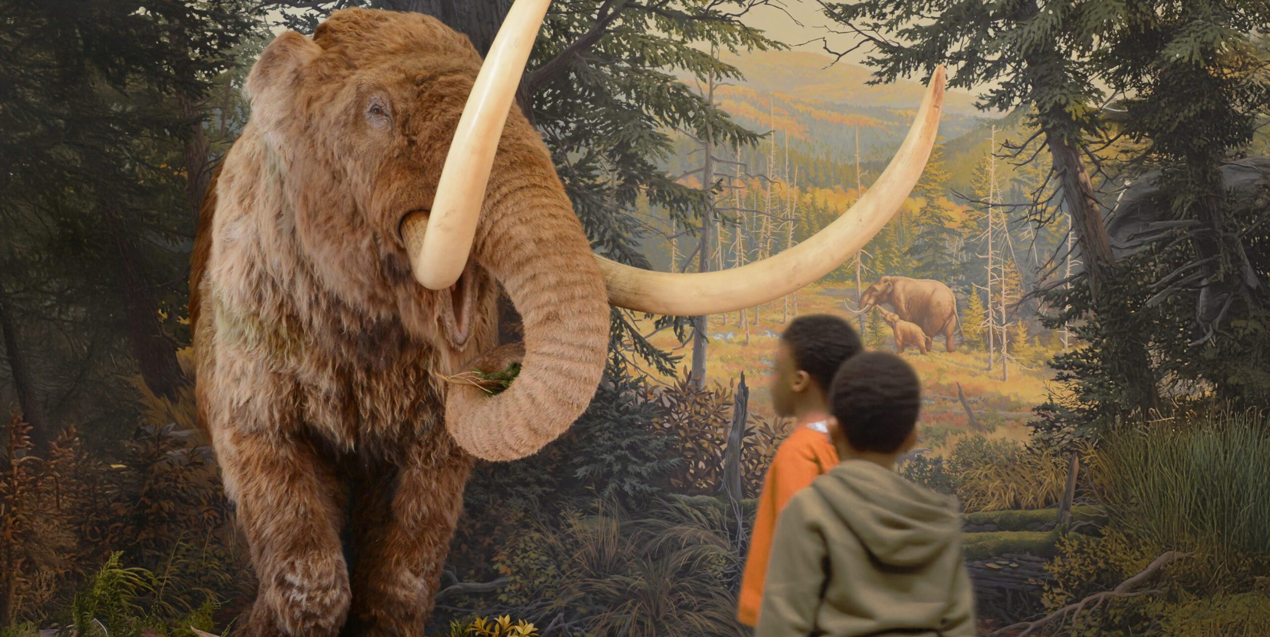 Mastodon with children